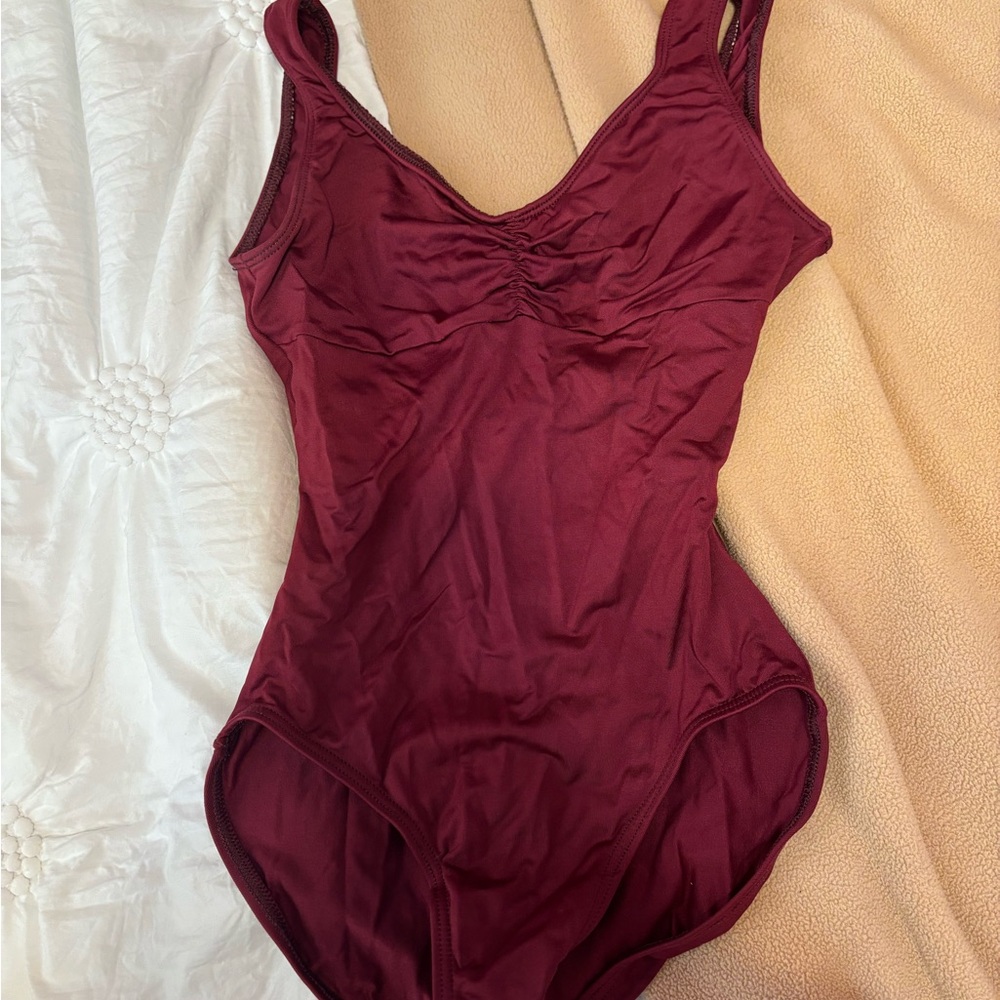Burgundy dance leotard